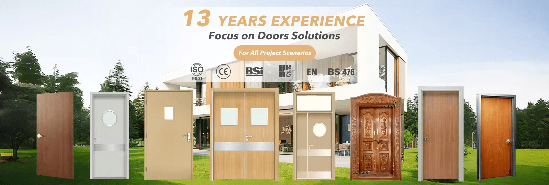 timber fire rated door with glazed panel