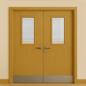 hongli double-leaf glazed fire door D004