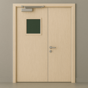 Hongli Double-leaf Glazed Fire Door D005
