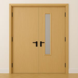 hongli double-leaf glazed fire door D024